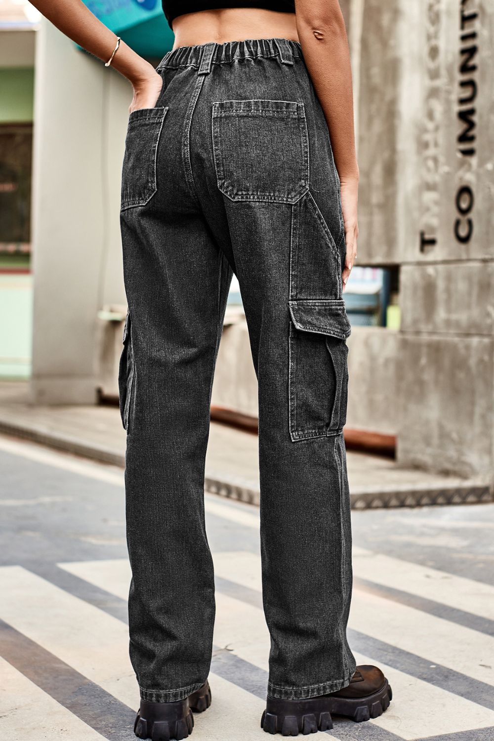 Loose Fit Long Pants with Pockets – Trendsi | ClozArt