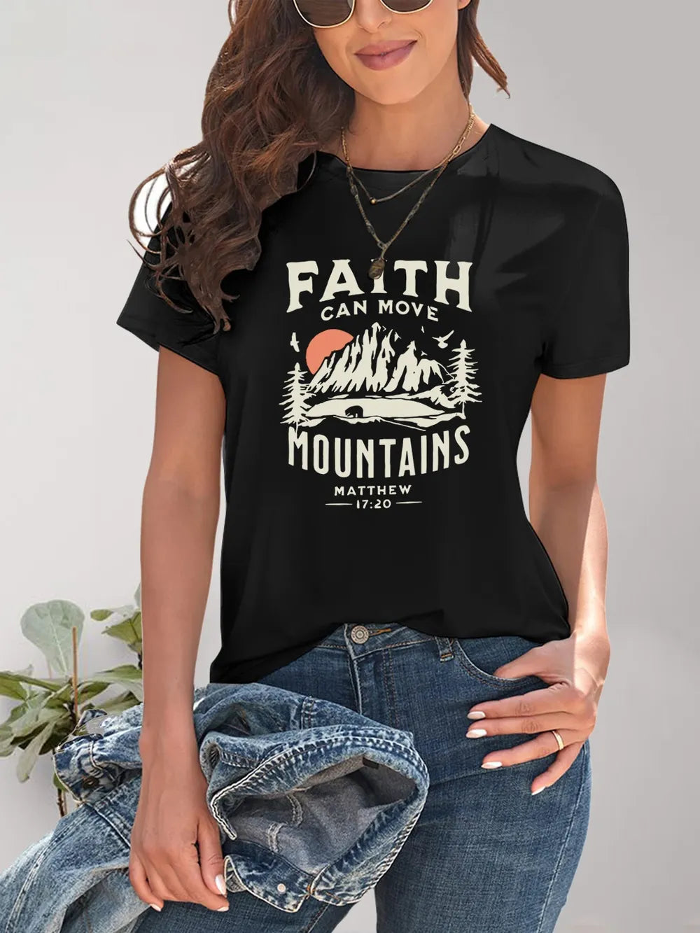 Graphic Round Neck Short Sleeve T-Shirt – Trendsi | ClozArt