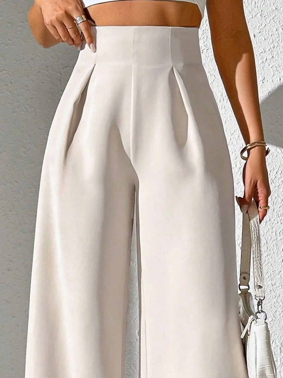 Wide Leg High Waist Pants – Trendsi | ClozArt