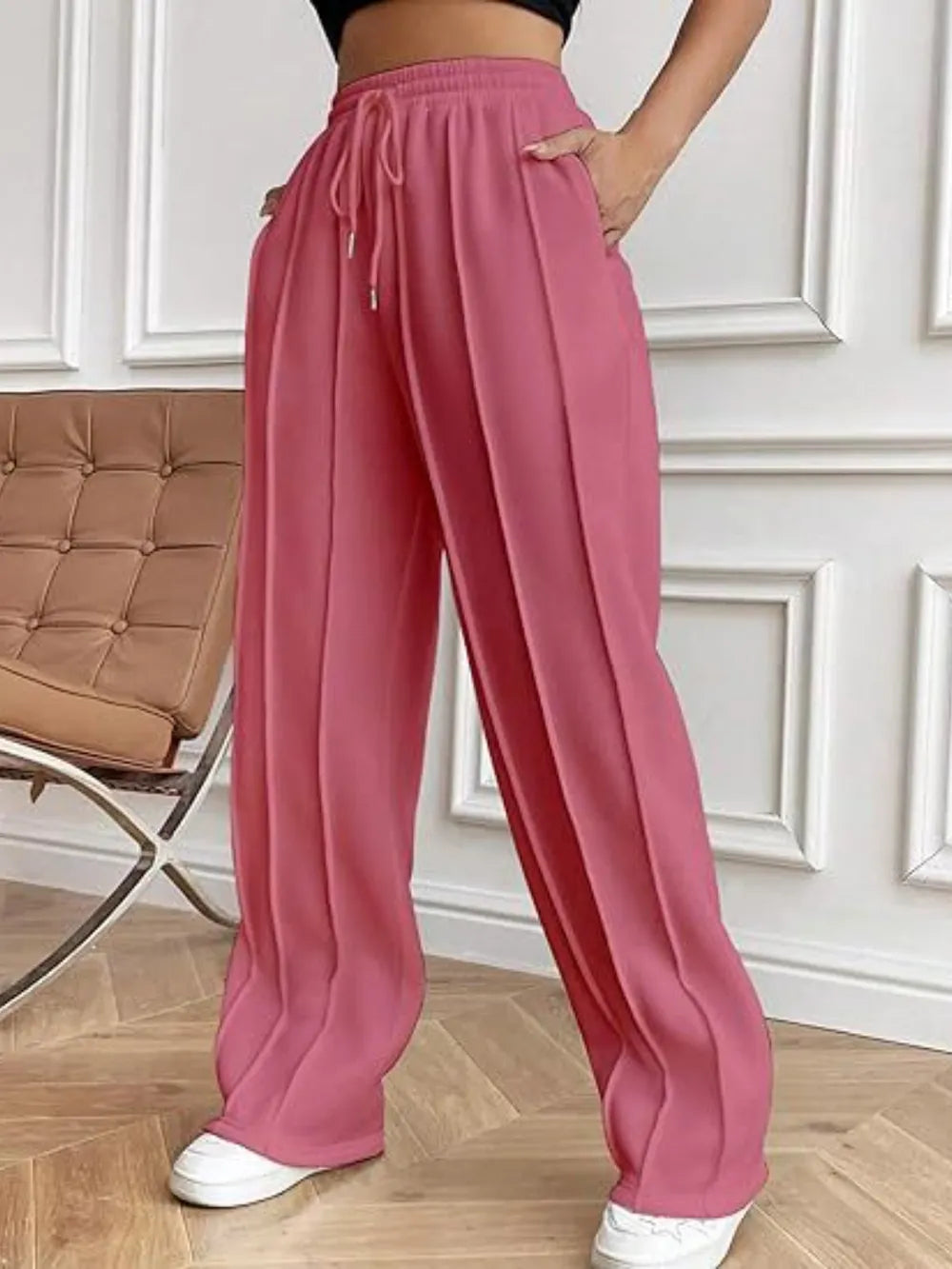 Drawstring Wide Leg Pants with Pockets – Trendsi | ClozArt