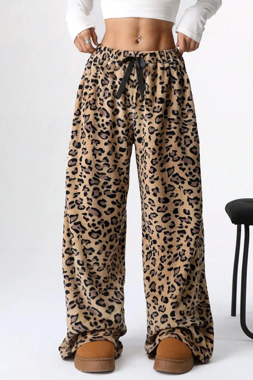 Leopard Wide Leg Pants – Trendsi | ClozArt