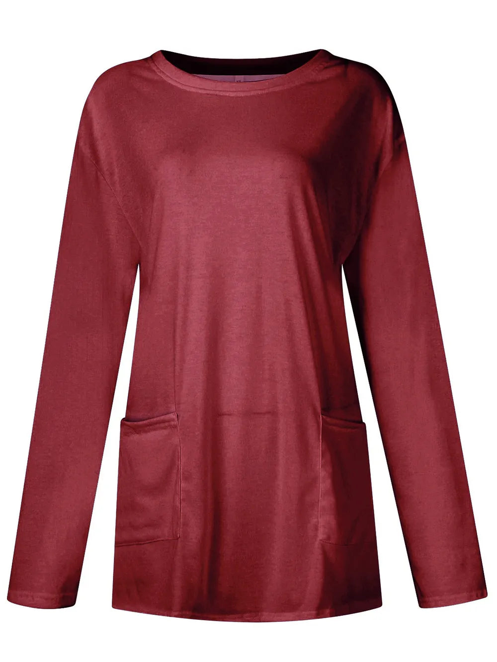 Full Size Pocketed Round Neck Long Sleeve T-Shirt – Trendsi | ClozArt