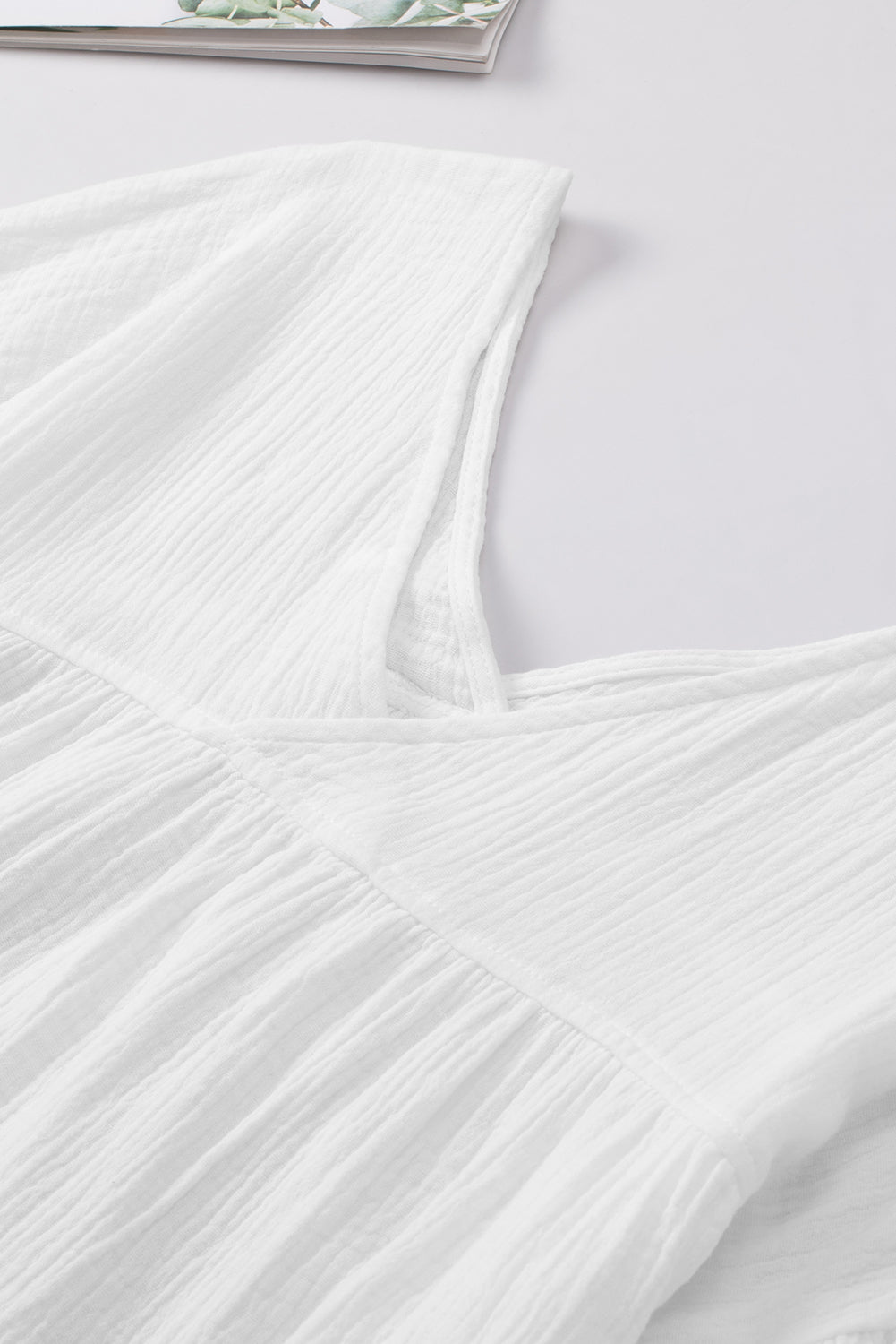 Dropped Shoulder V-Neck Blouse – Trendsi | ClozArt