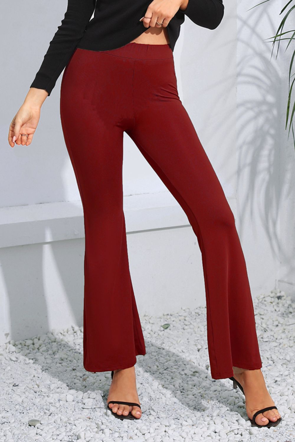 High Waist Long Flare Pants – Trendsi | ClozArt