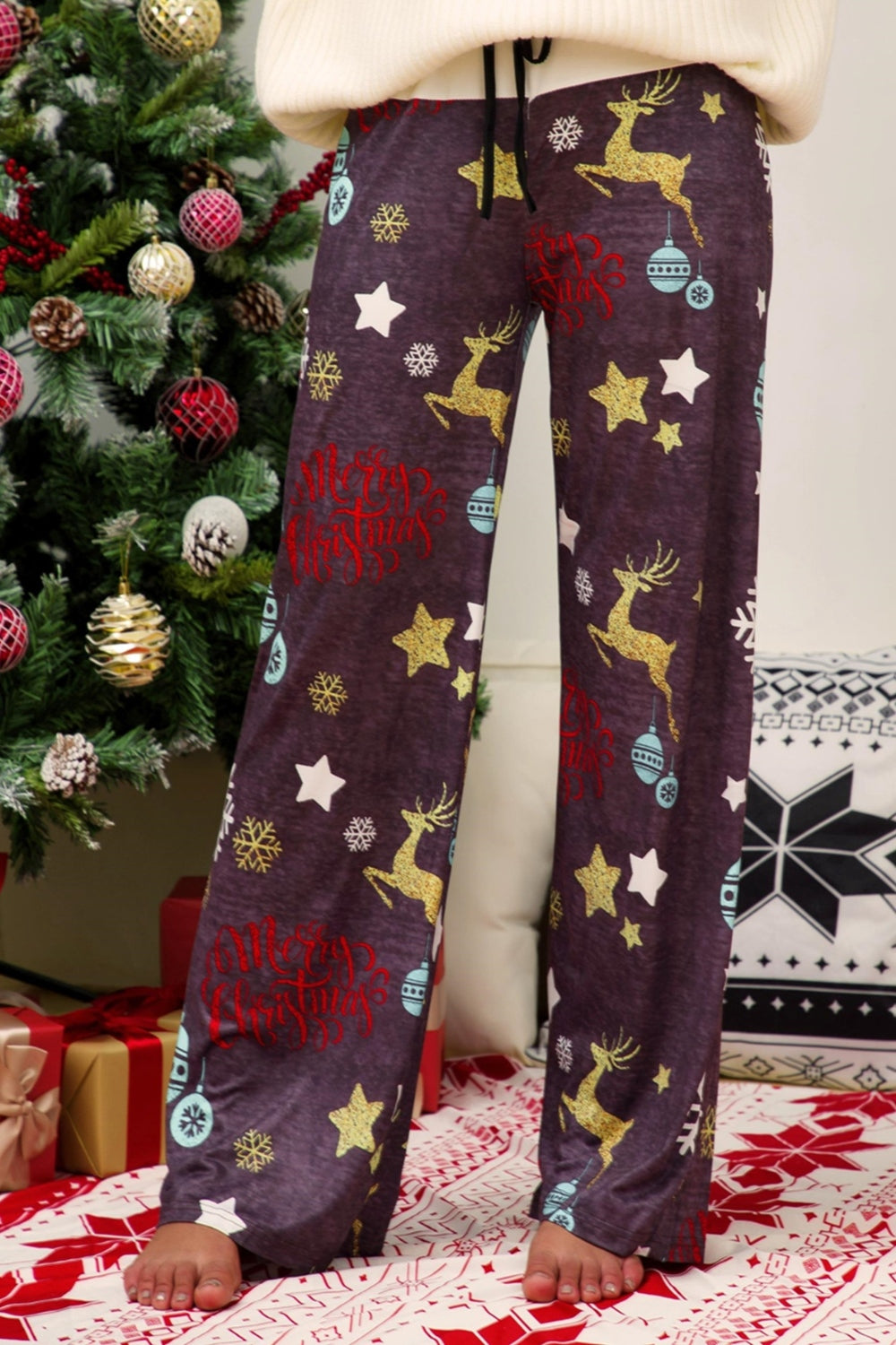 Christmas Straight Leg Pants – Trendsi | ClozArt