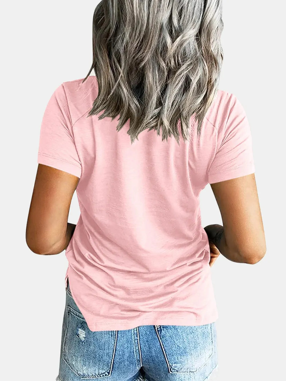 Pocketed V-Neck Short Sleeve T-Shirt – Trendsi | ClozArt