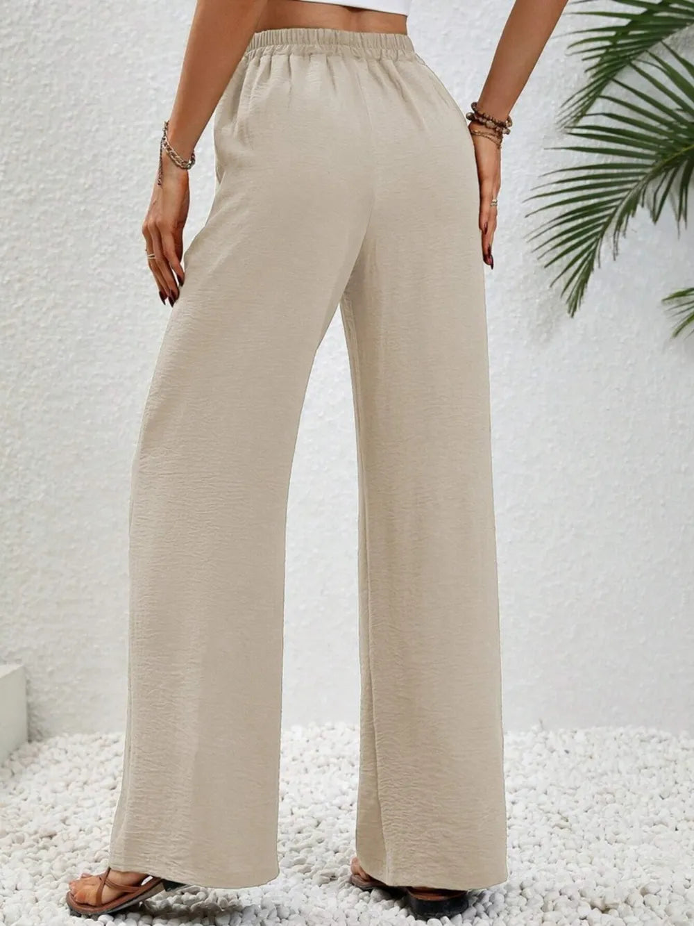 Wide Leg Drawstring Pants – Trendsi | ClozArt