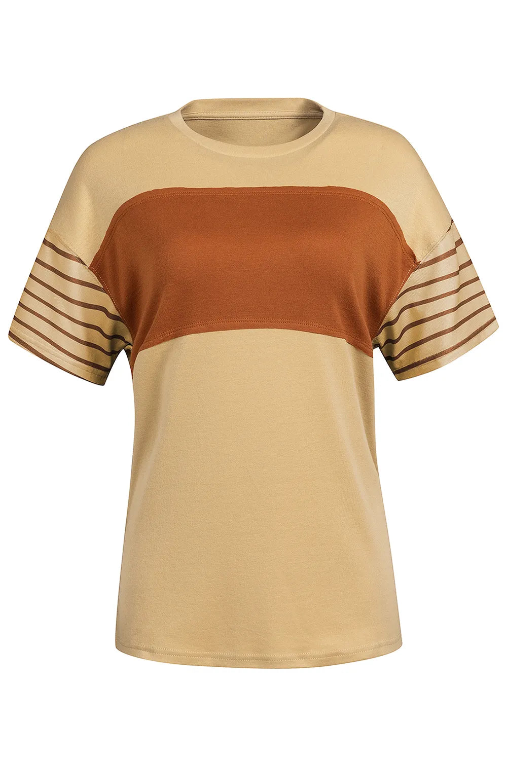 Striped Round Neck Short Sleeve T-Shirt – Trendsi | ClozArt