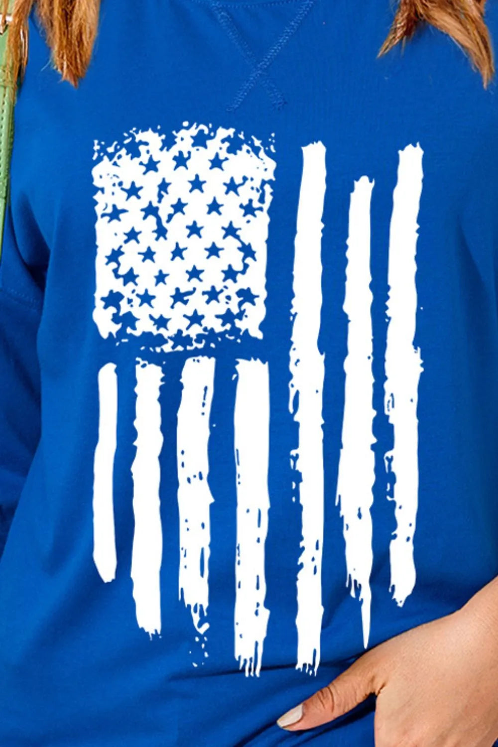 US Flag Round Neck Short Sleeve T-Shirt – Trendsi | ClozArt