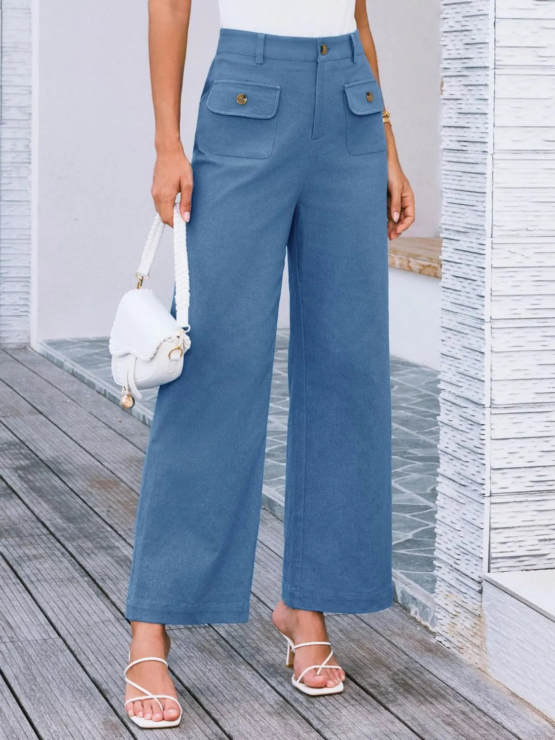High Waist Wide Leg Pants – Trendsi | ClozArt