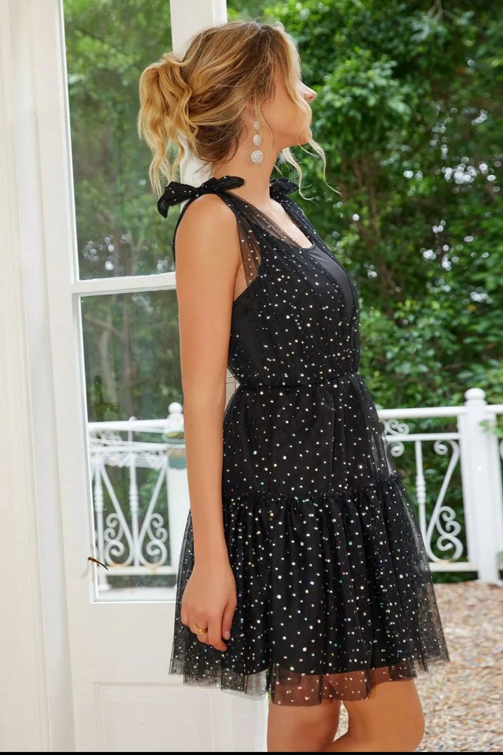 Tied Scoop Neck Mini Cami Dress – Trendsi | ClozArt