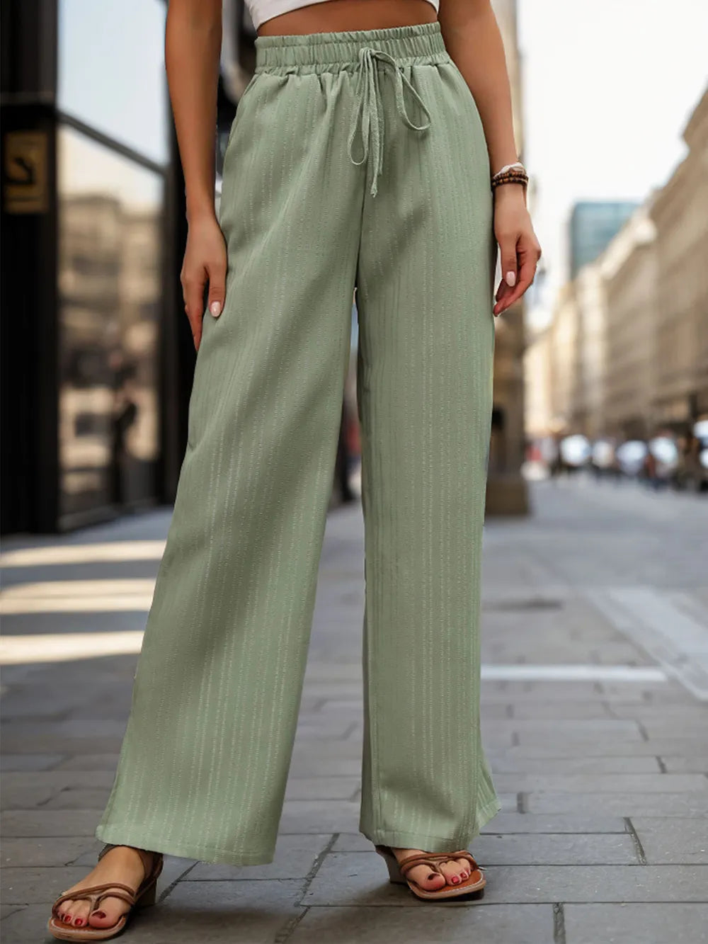 Perfee High Waist Wide Leg Pants – Trendsi | ClozArt