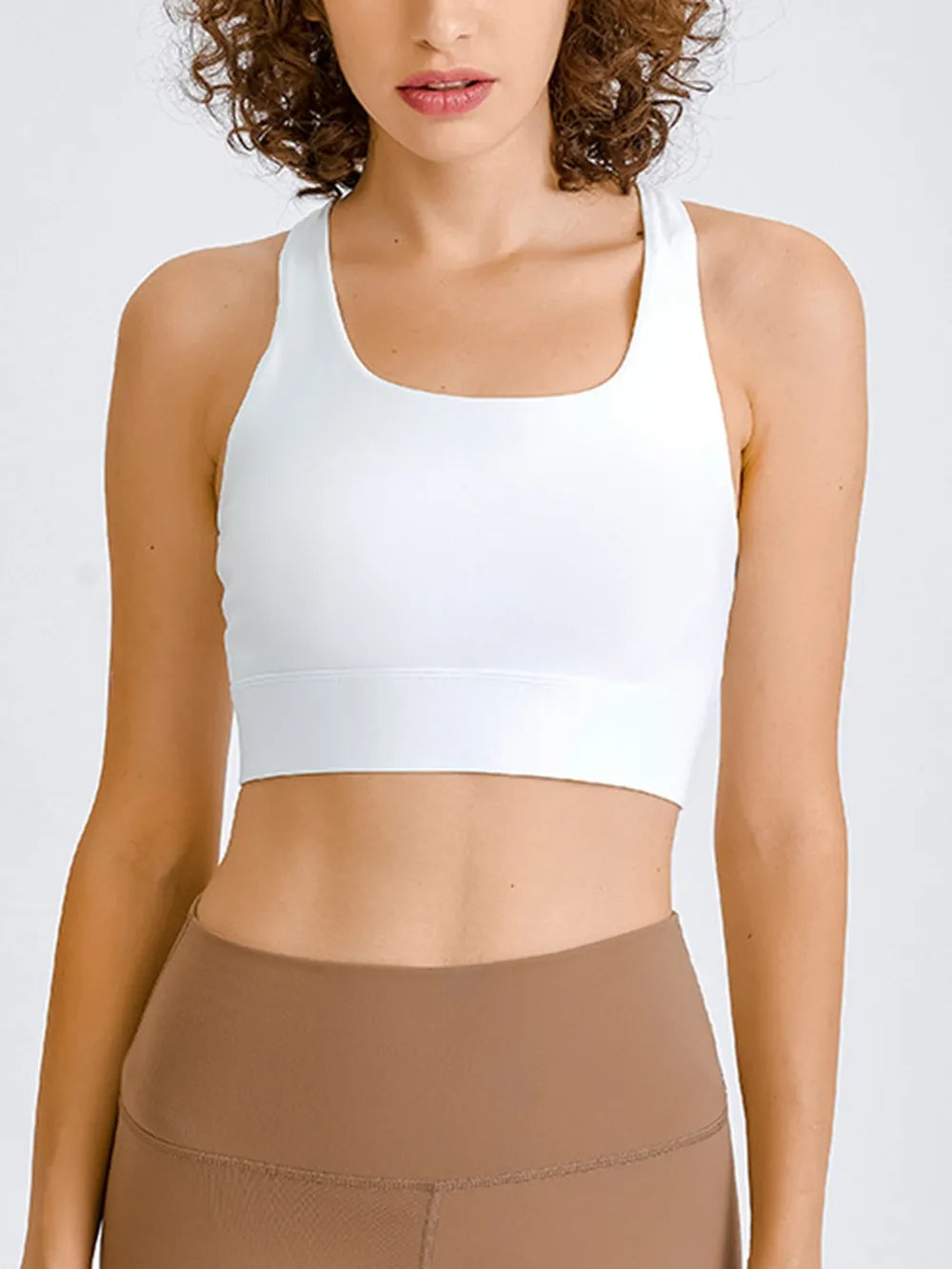 Millennia Double Take Square Neck Racerback Cropped Tank – Trendsi | ClozArt