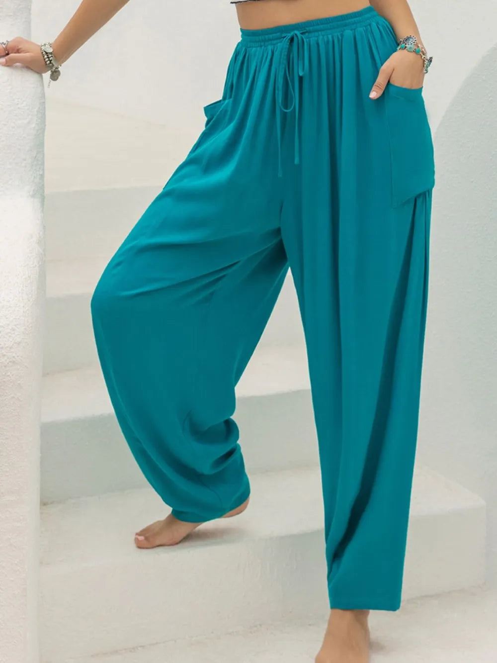 Drawstring Wide Leg Pants with Pockets – Trendsi | ClozArt