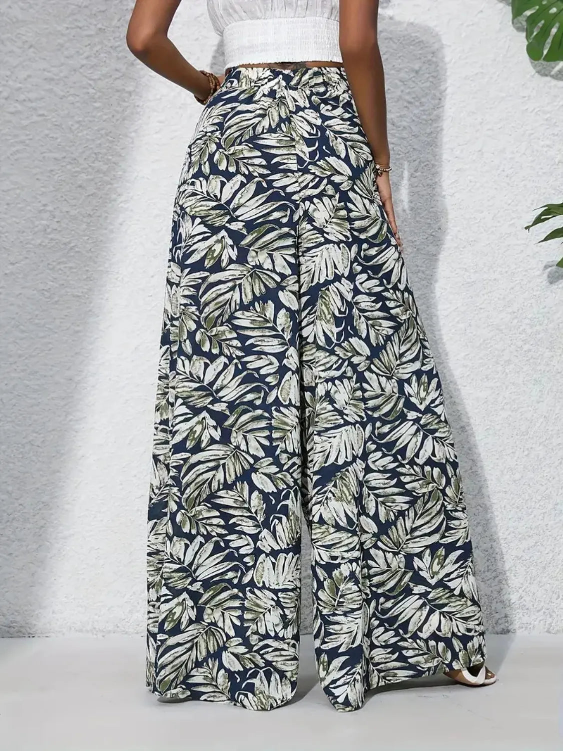 Printed High Waist Wide Leg Pants – Trendsi | ClozArt