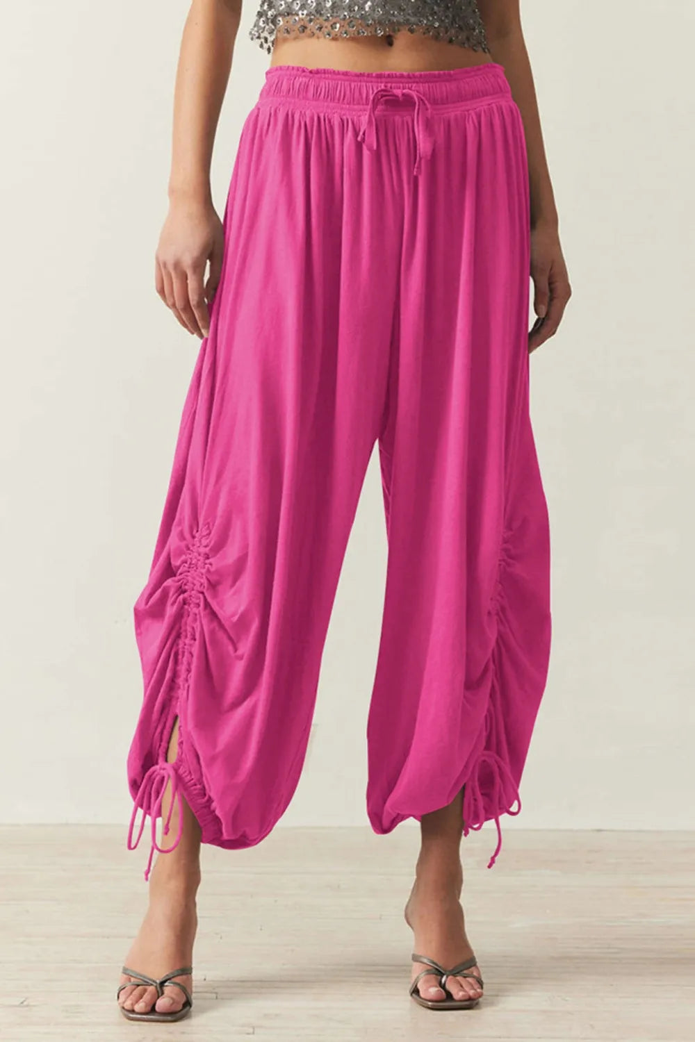 Drawstring Ruched Pants – Trendsi | ClozArt