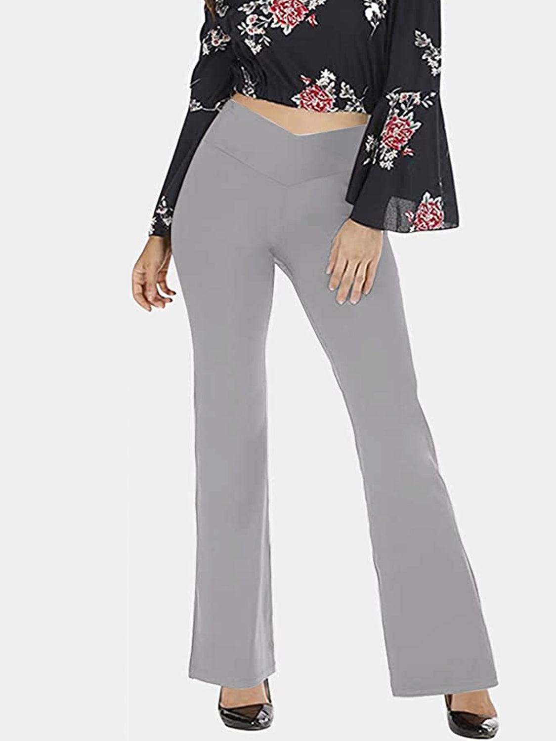 V-Waist Bootcut Long Pants – Trendsi | ClozArt