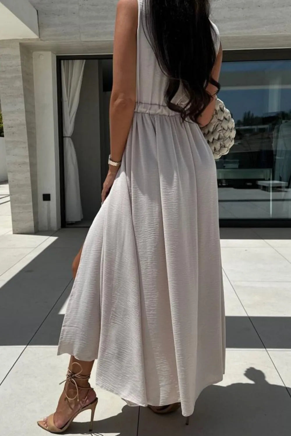 Surplice Sleeveless Slit Maxi Dress – Trendsi | ClozArt