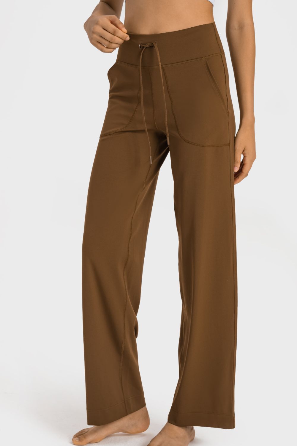 Millennia Drawstring Waist Wide Leg Sports Pants with Pockets – Trendsi | ClozArt