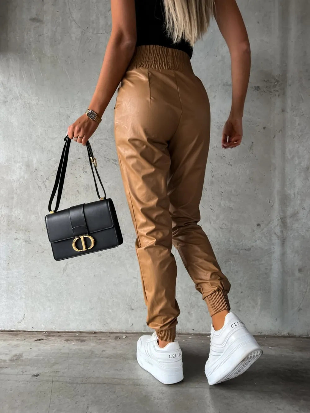 Smocked High Waist Pants with Pockets – Trendsi | ClozArt