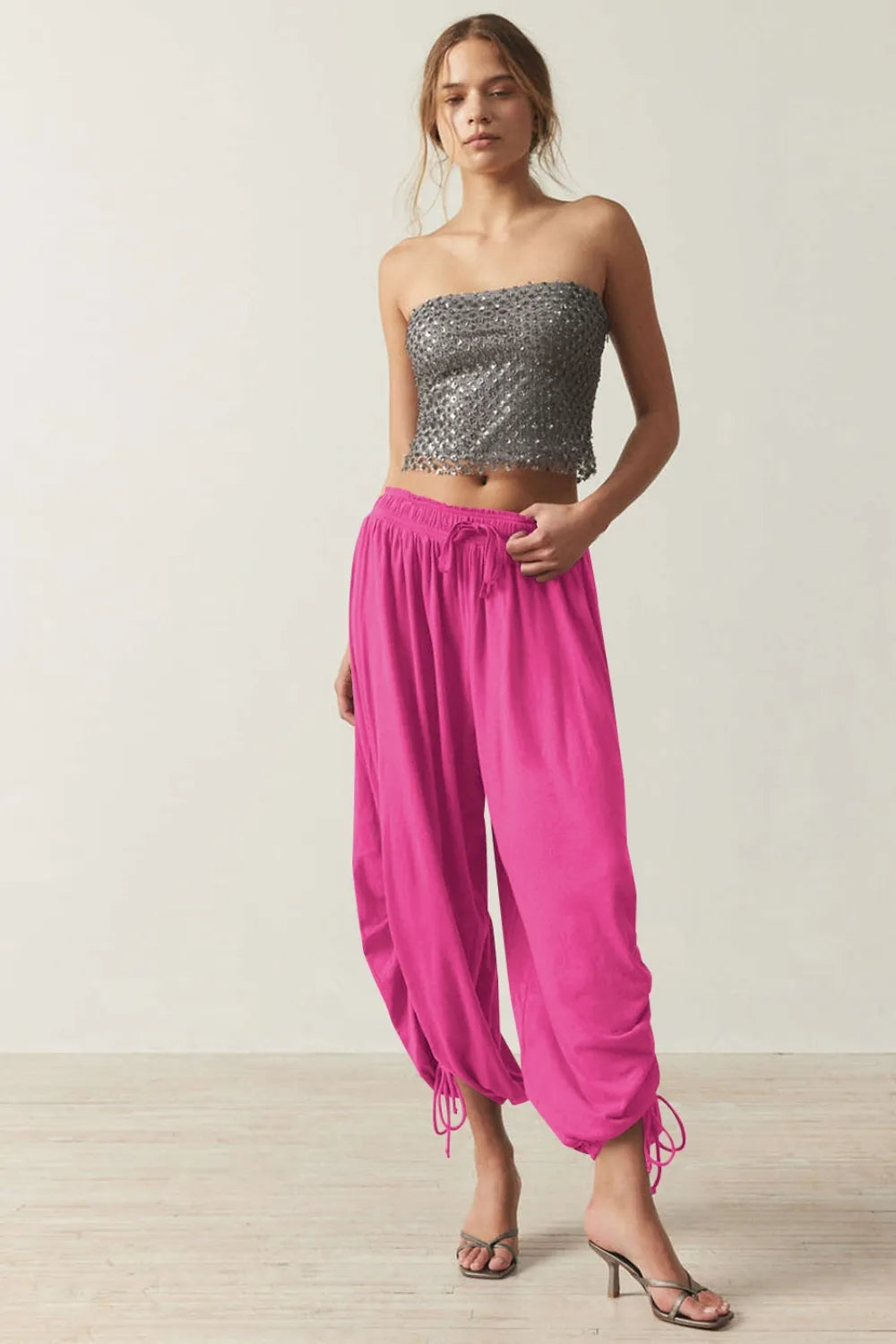 Drawstring Ruched Pants – Trendsi | ClozArt
