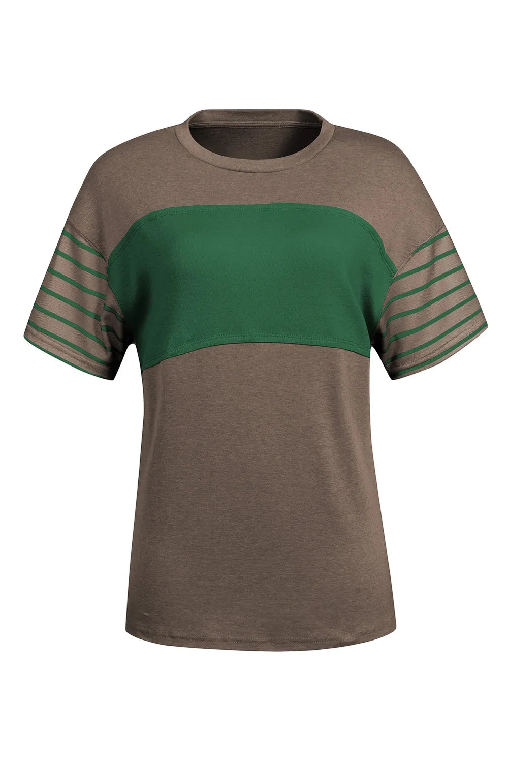 Striped Round Neck Short Sleeve T-Shirt – Trendsi | ClozArt