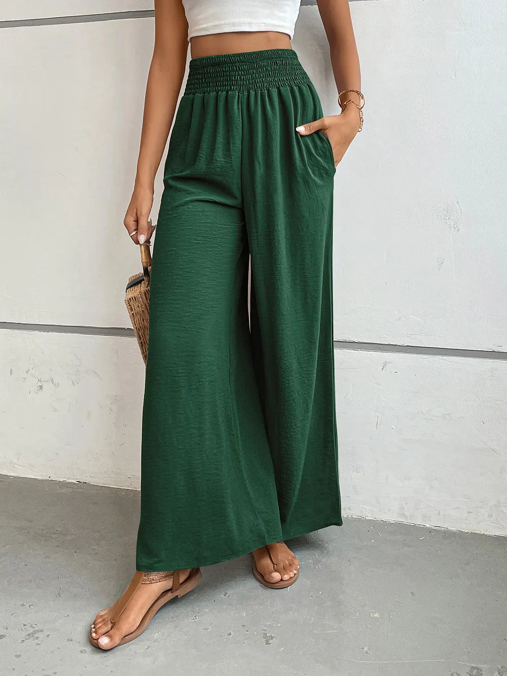 Perfee Wide Leg Pants with Pockets – Trendsi | ClozArt
