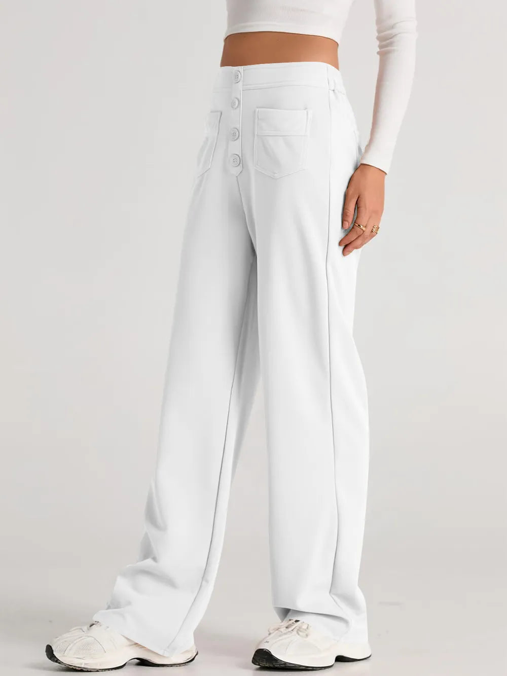 High Waist Wide Leg Pants – Trendsi | ClozArt