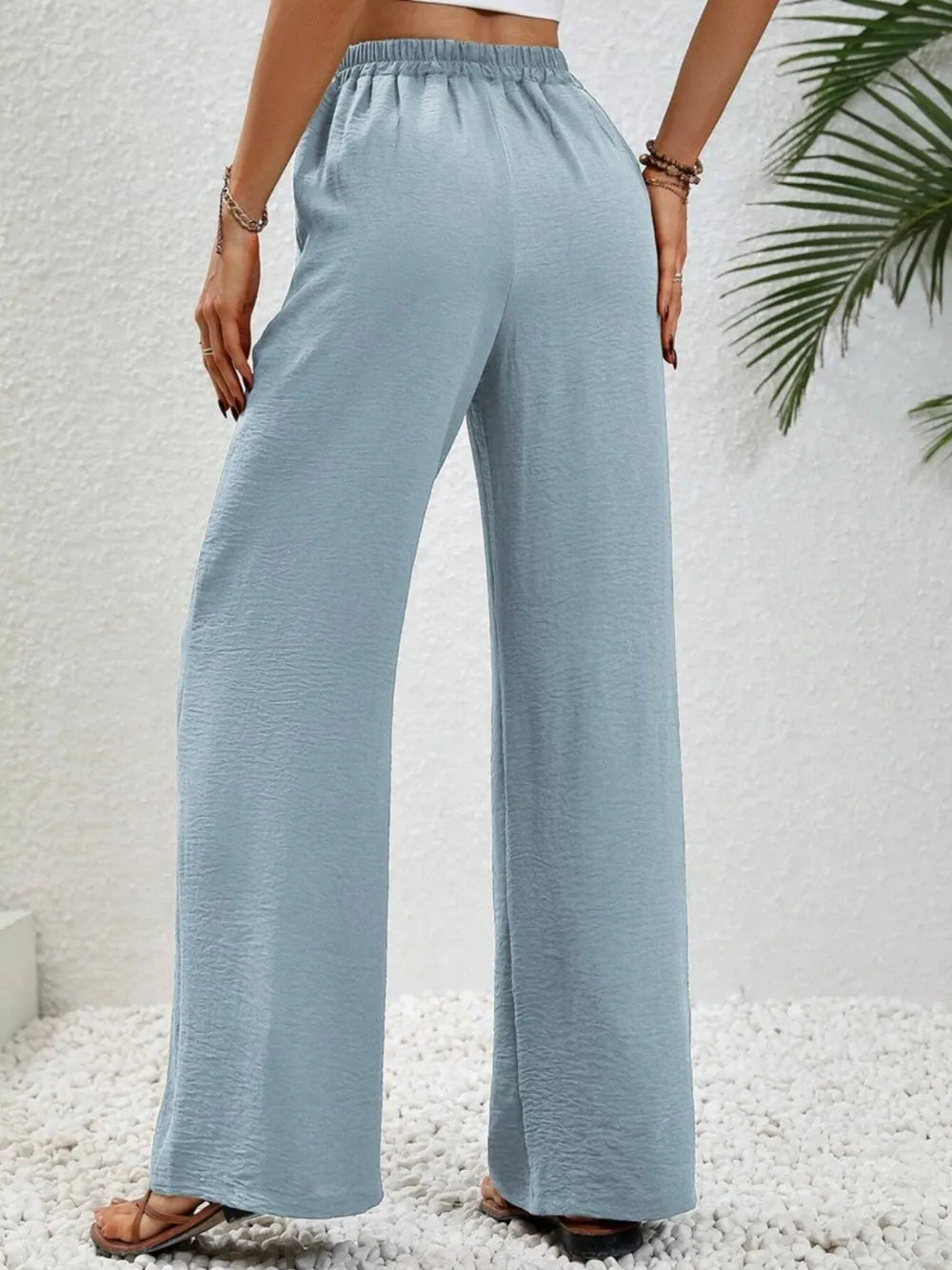 Wide Leg Drawstring Pants – Trendsi | ClozArt