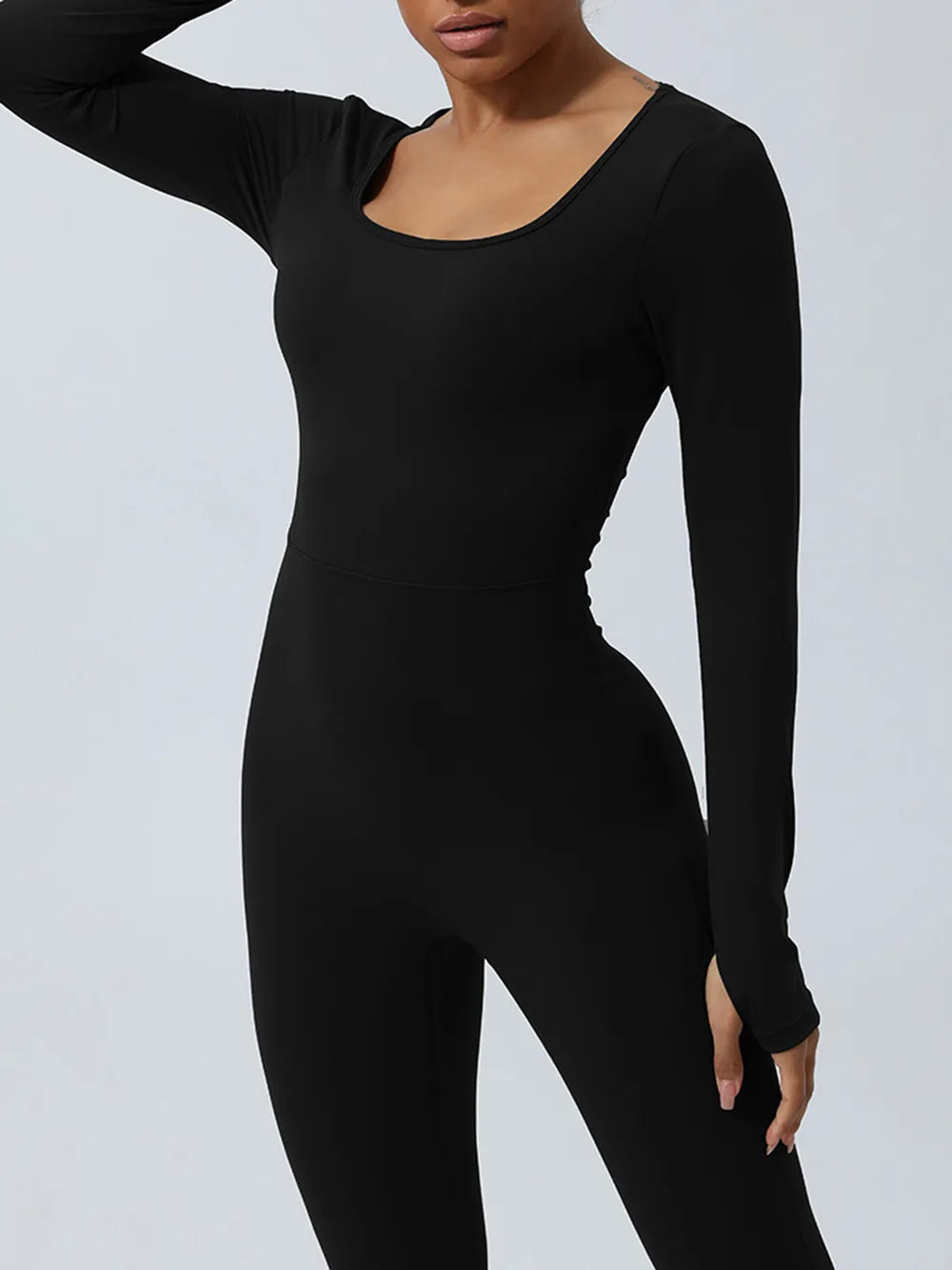 Twisted Backless Long Sleeve Jumpsuit – Trendsi | ClozArt