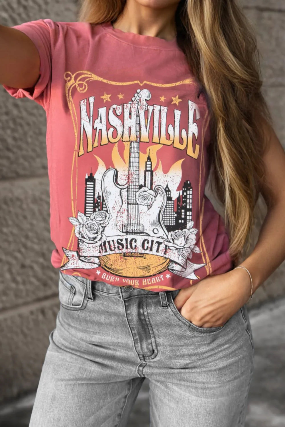 Mineral Nashville Music City Graphic Retro T-Shirt – Trendsi | ClozArt