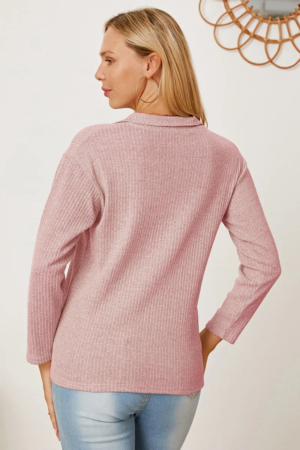 Collared Neck Dropped Shoulder T-Shirt – Trendsi | ClozArt