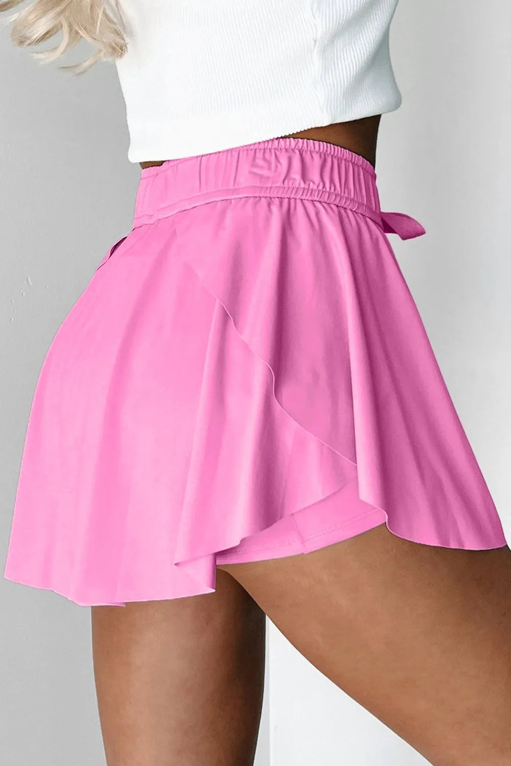 Drawstring High Waist Lined Active Skorts – Trendsi | ClozArt