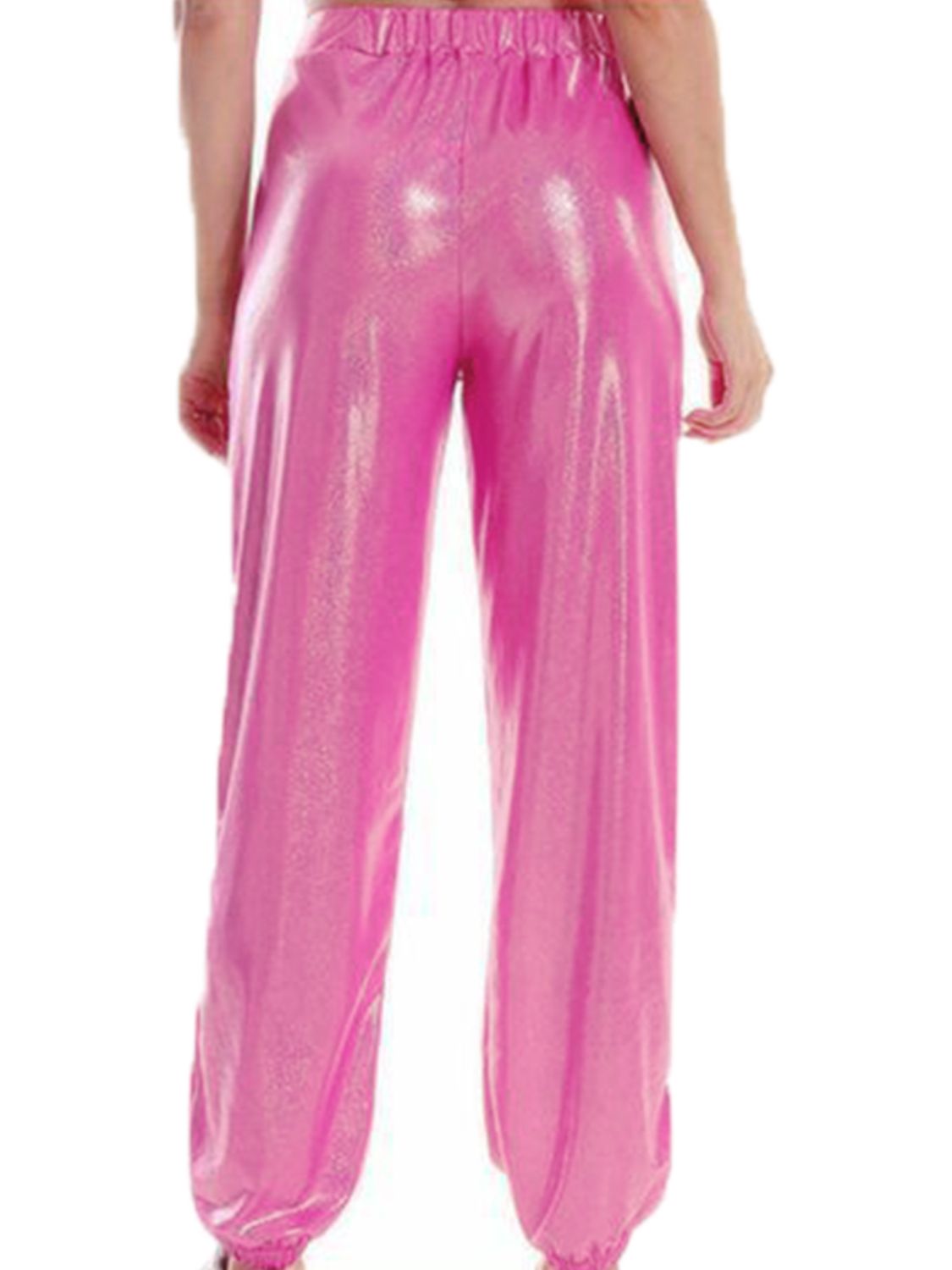 Glitter Elastic Waist Pants with Pockets – Trendsi | ClozArt