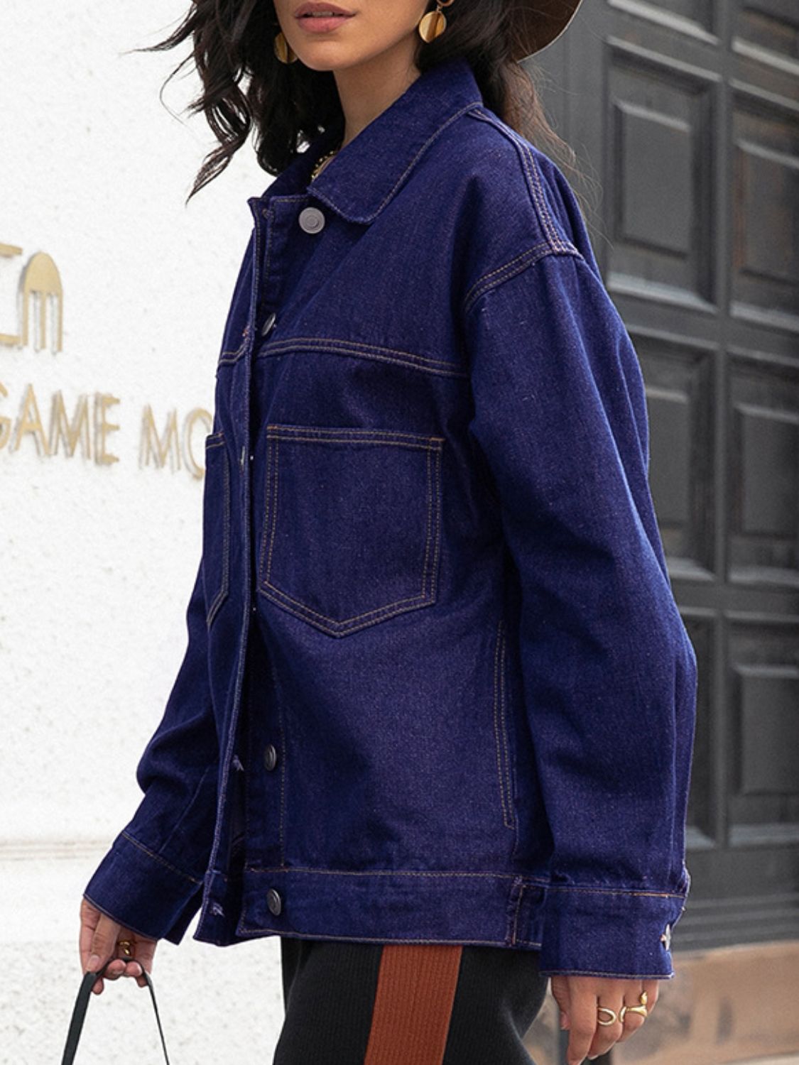 Buttoned Denim Jacket – Trendsi | ClozArt