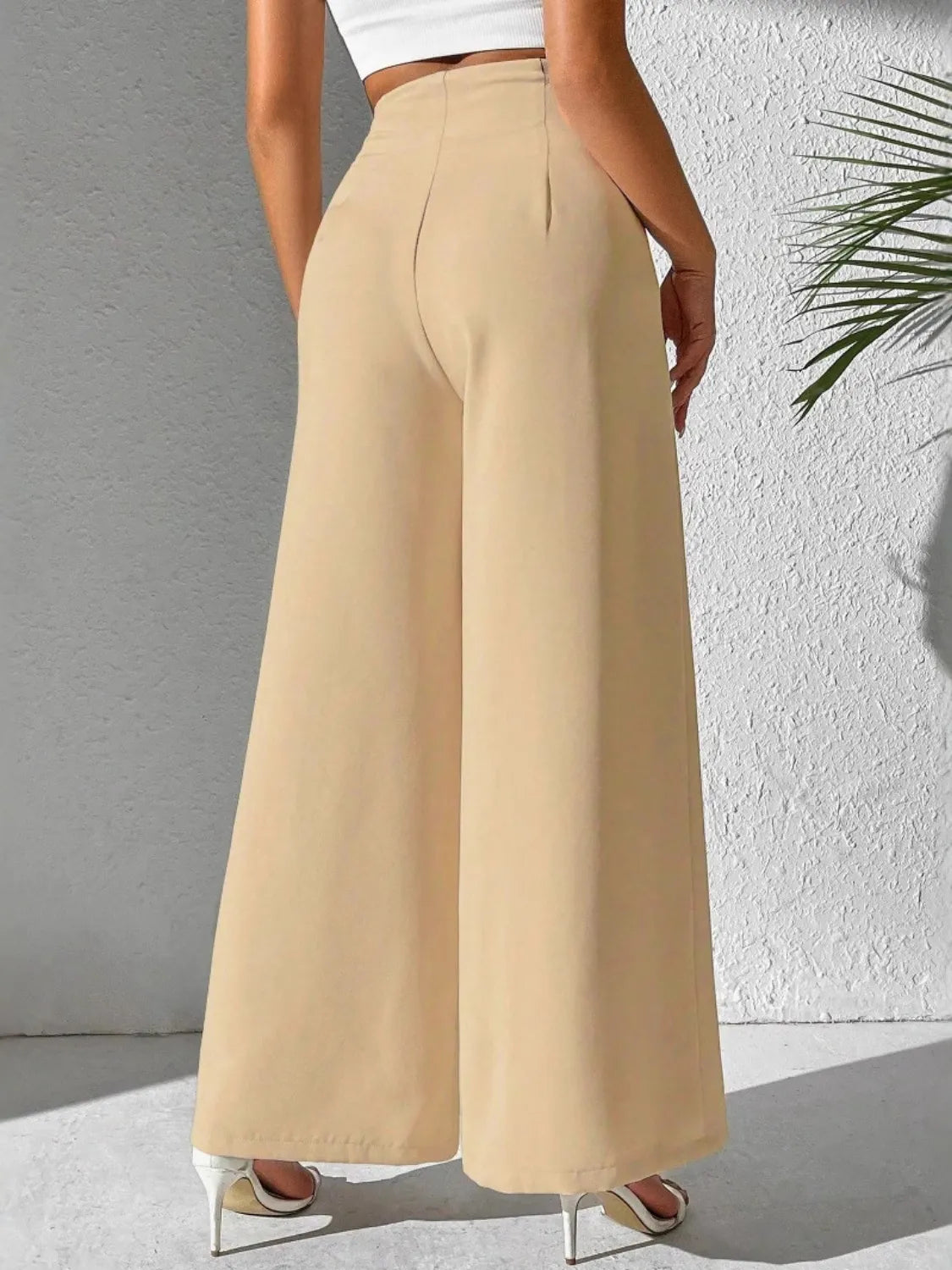 Wide Leg High Waist Pants – Trendsi | ClozArt