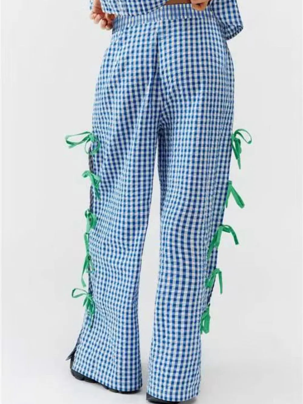 Side Tied Plaid Pants – Trendsi | ClozArt