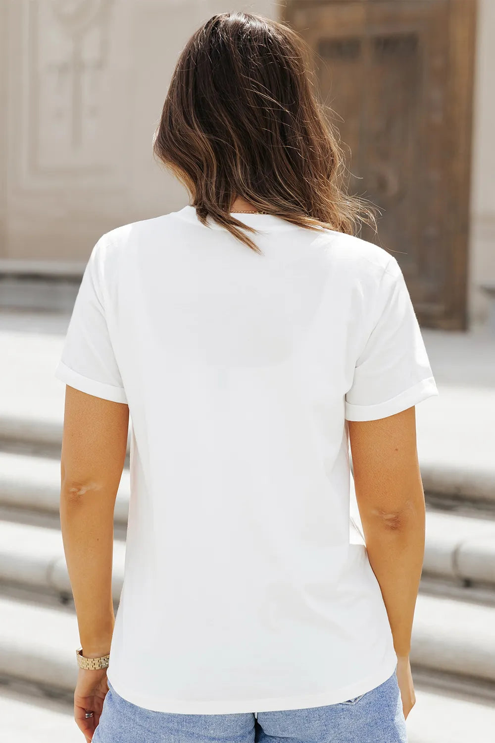 Sequin Football Round Neck Short Sleeve T-Shirt – Trendsi | ClozArt