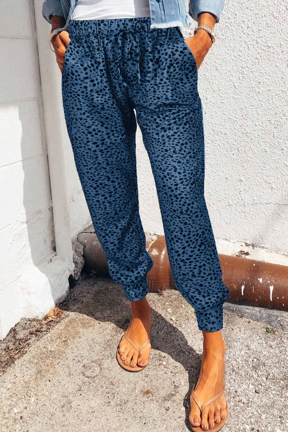 Leopard Print Joggers with Pockets – Trendsi | ClozArt