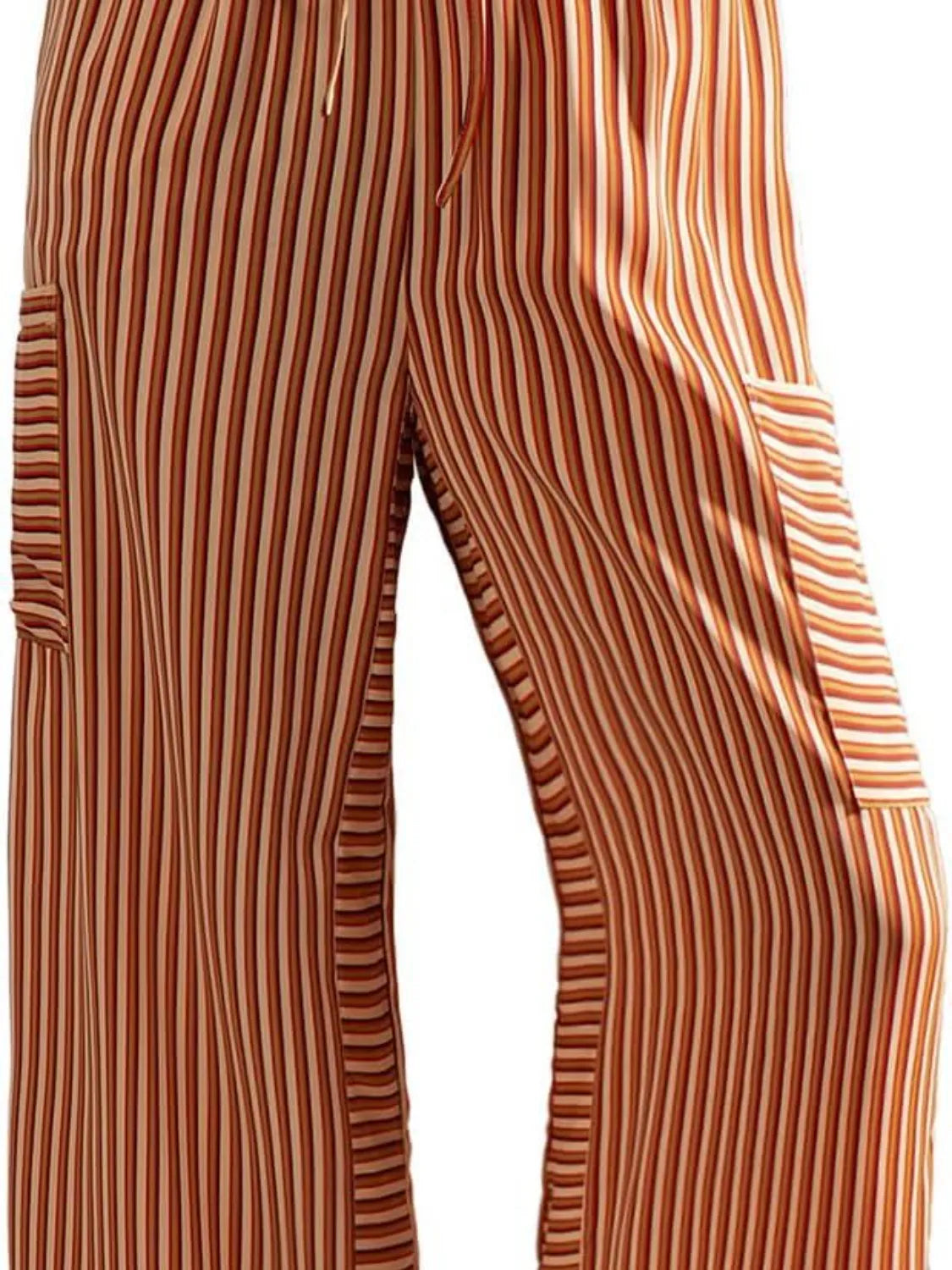 Contrast Striped Wide leg Pants – Trendsi | ClozArt