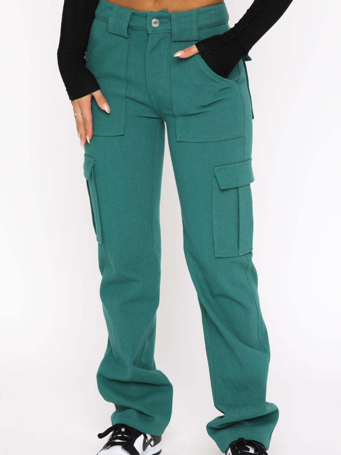 Straight Leg Cargo Pants – Trendsi | ClozArt