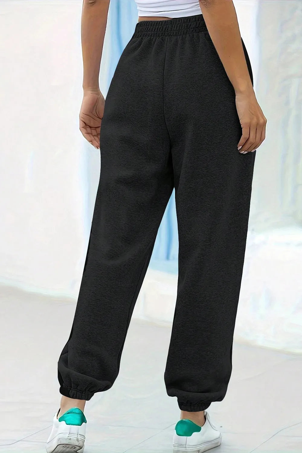 Elastic Waist Joggers with Pockets – Trendsi | ClozArt