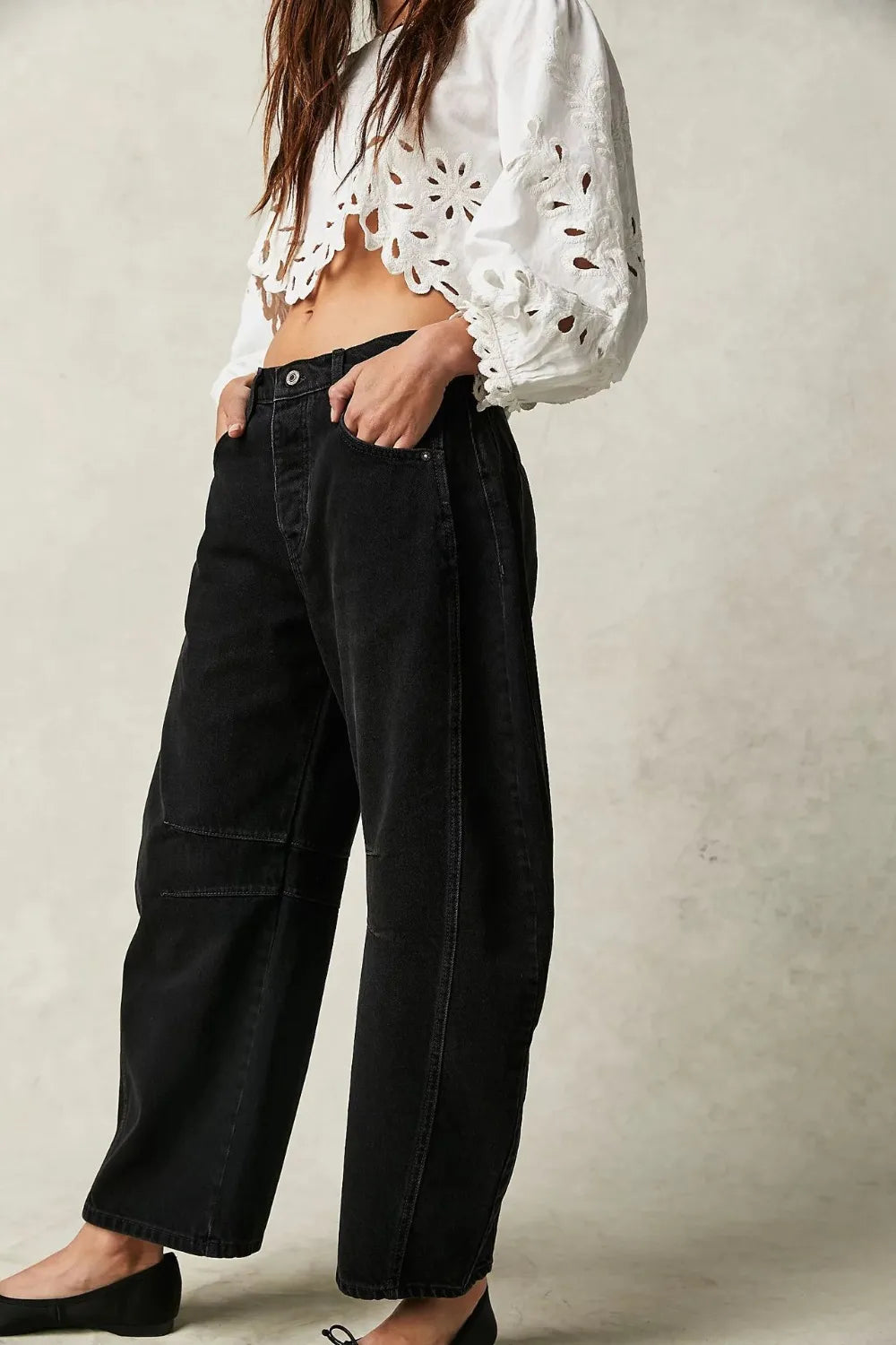 Wide Leg Jeans with Pockets – Trendsi | ClozArt
