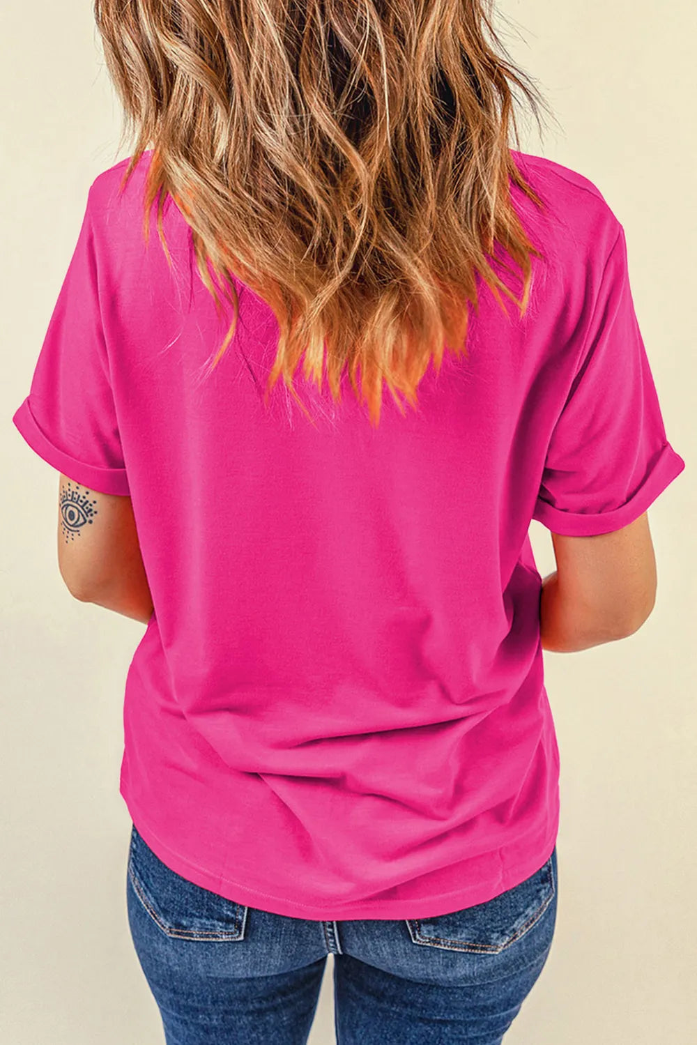 Sequin Bow Round Neck Short Sleeve T-Shirt – Trendsi | ClozArt