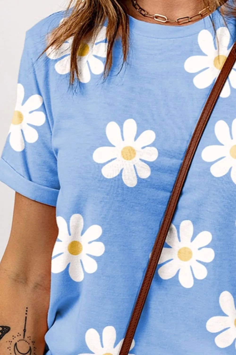 Printed Round Neck Short Sleeve T-Shirt – Trendsi | ClozArt