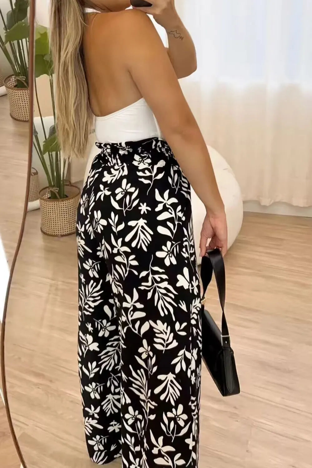 Full Size Printed High Waist Wide Leg Pants – Trendsi | ClozArt