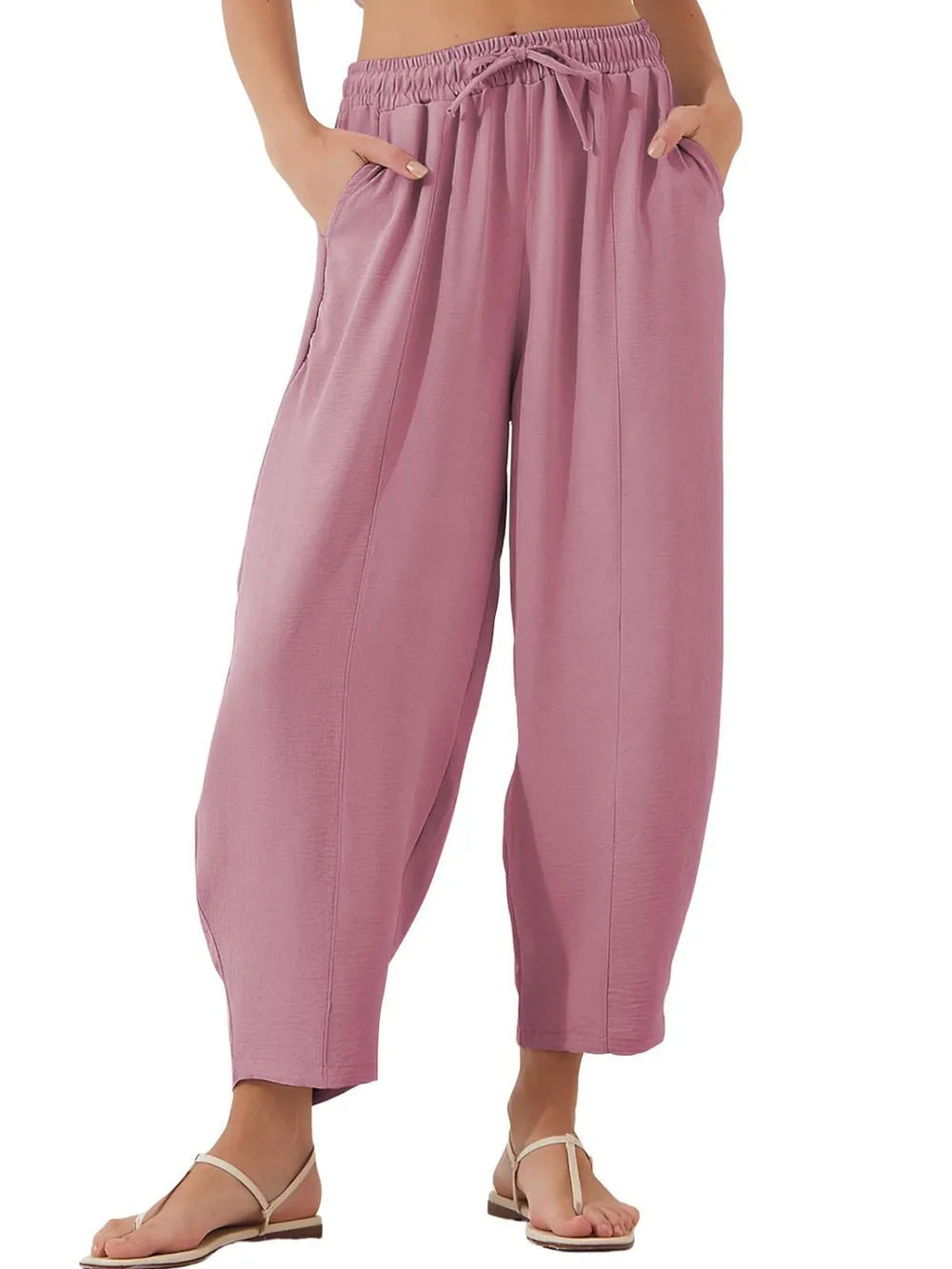 Full Size Drawstring Cropped Jogger Pants Plus Size – Trendsi | ClozArt