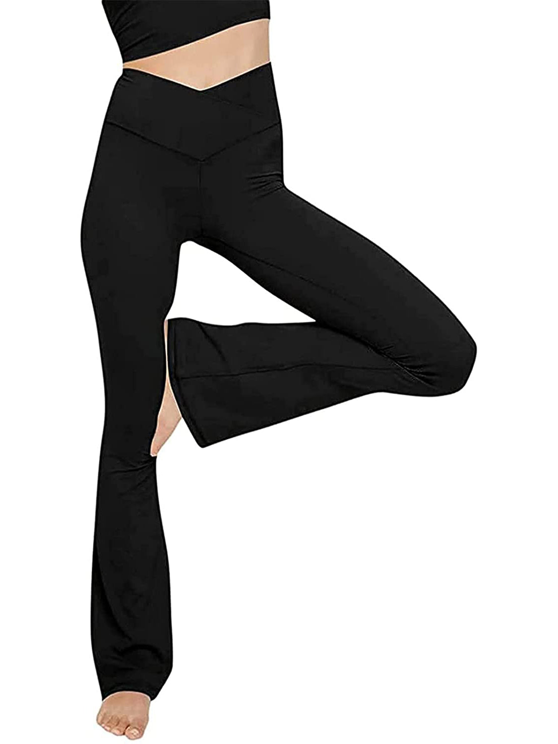 V-Waist Bootcut Long Pants – Trendsi | ClozArt