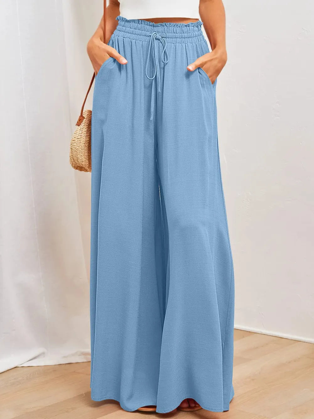 Wide Leg Pants with Pockets – Trendsi | ClozArt