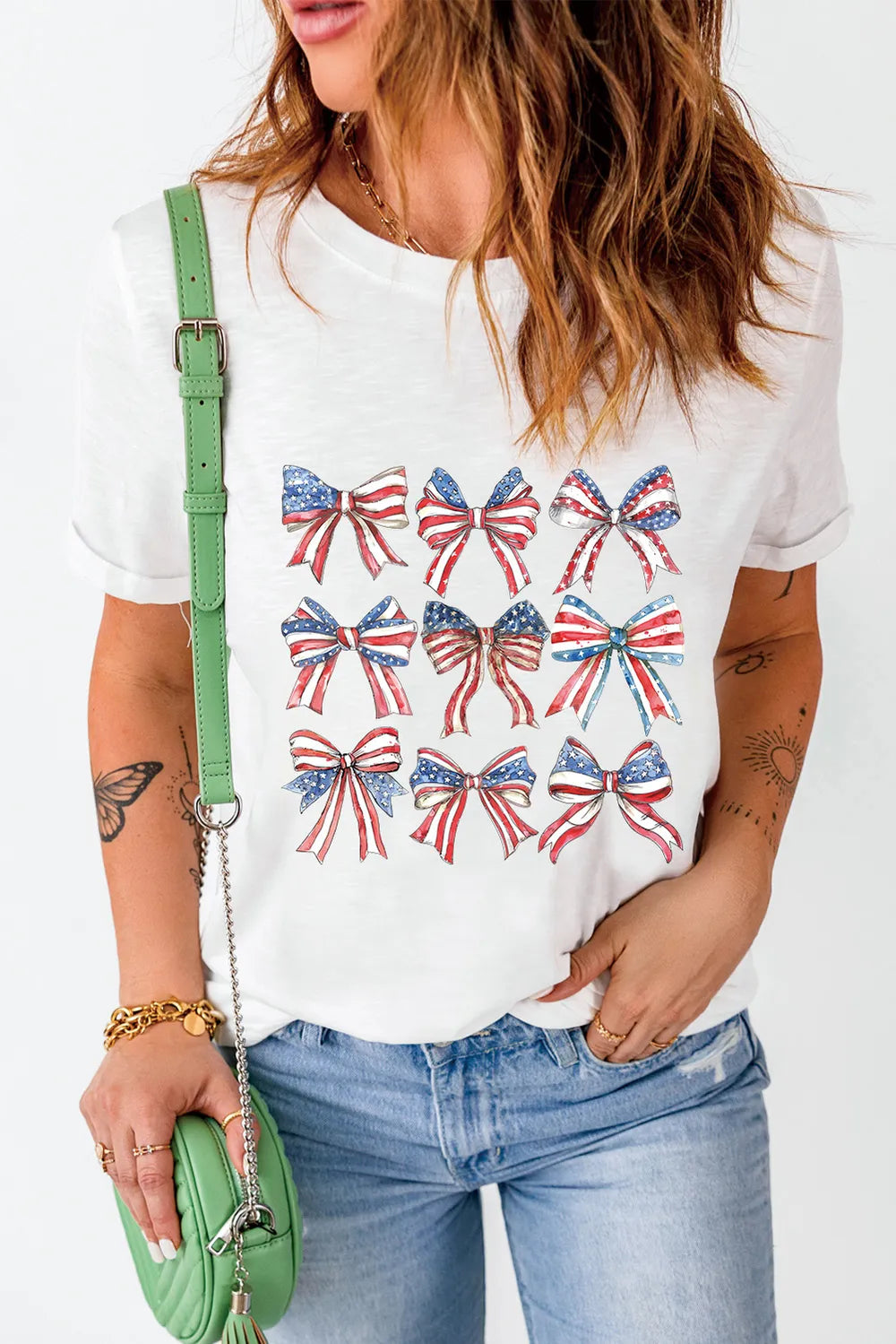 Bow Graphic Round Neck Short Sleeve T-Shirt – Trendsi | ClozArt